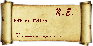 Móry Edina névjegykártya